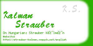 kalman strauber business card